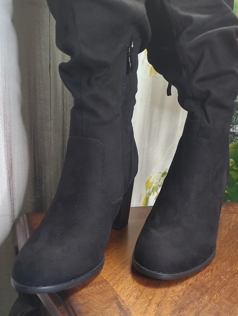 New in box! Journee Kaison Womens 9 Over the Knee black faux suede high boot
